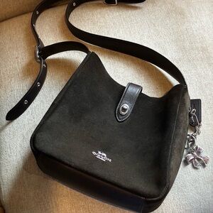Coach Espresso Suede Crossbody Bag